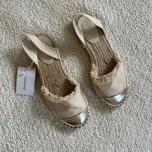 Stradivarius Beige and Metallic Women's Espadrilles